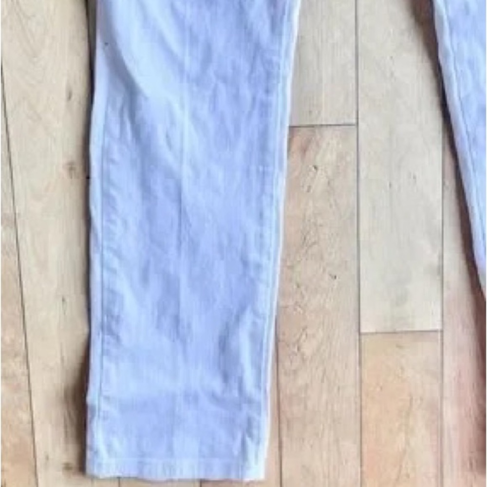 Simon Chang White Straight-Leg Jeans - Picture 2 of 6